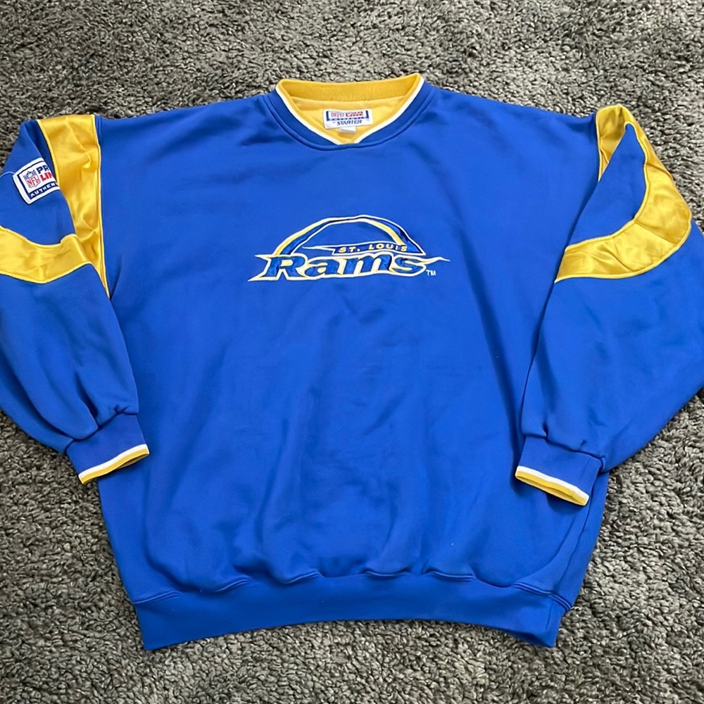 VINTAGE RAMS Pro Line By Starter Crewneck Sweatshirt Sweater Sz L